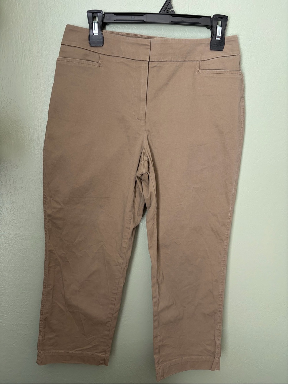 Talbots Light Brown Curvy Size 8 Women's Cropped Chino Pants